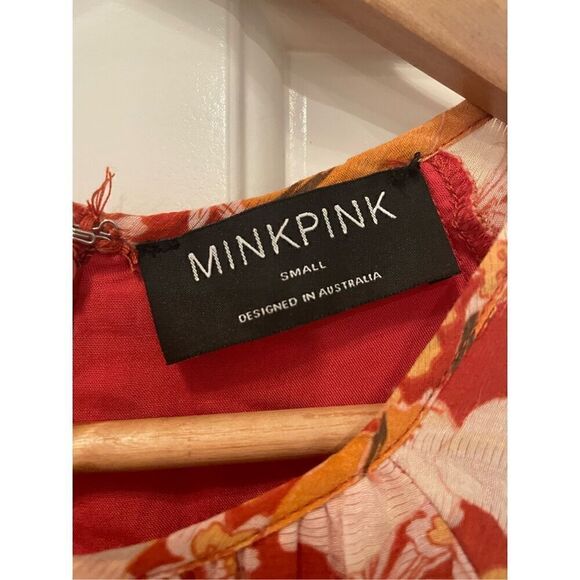 MINKPINK Azar Frill Mini Dress Floral Romantic Ruffle Cocktail Wedding guest - Picture 8 of 8